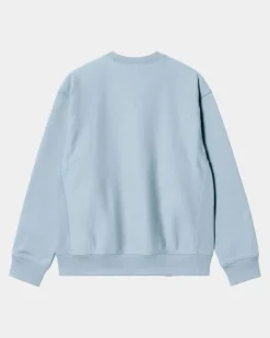 Clearance American Script Sweatshirt | Frostet Bla Mænd Sveder