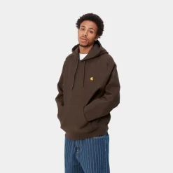 Hot American Script Sweatshirt Med Haette | Tobak Mænd Sveder