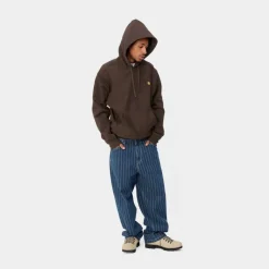 Hot American Script Sweatshirt Med Haette | Tobak Mænd Sveder