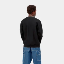 Discount American Script Sweatshirt | Sort Mænd Sveder