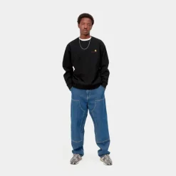 Discount American Script Sweatshirt | Sort Mænd Sveder