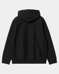 Outlet American Script Sweatshirt Med Haette | Sort Mænd Sveder