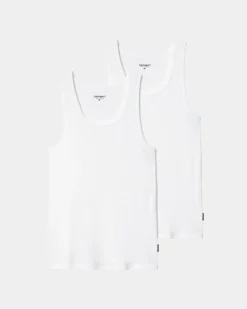 Outlet A-Skjorte (2-Pak) | Hvid + Hvid Mænd Undertøj