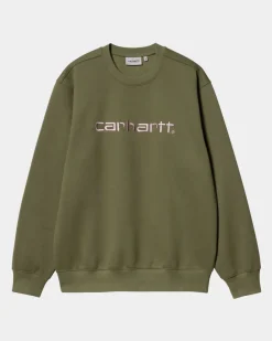 Best Sale Carhartt Sweatshirt | Dundee / Glassy Pink Mænd Sveder