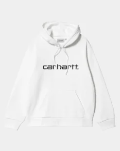 New Carhartt Sweatshirt Med Haette | Hvid Sort Mænd Sveder