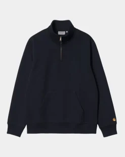 Outlet Chase Neck Zip Sweatshirt | Dark Navy Mænd Sveder