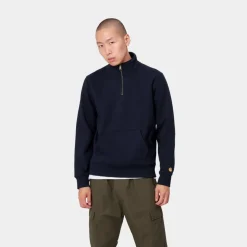 Outlet Chase Neck Zip Sweatshirt | Dark Navy Mænd Sveder