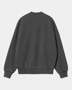 Best Sale Dame Duster Script Sweatshirt | Sort Kvinder Sweaters & Sweatere