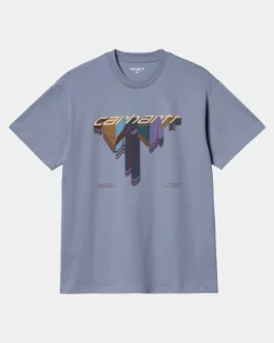 Store Diagram Script T-Shirt | Bay Blue Mænd T-Shirts Og Poloer