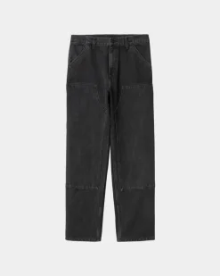 Store Dobbelt Knaebukser - Denim | Sort (Stenvasket) Mænd Denim