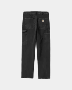 Store Dobbelt Knaebukser - Denim | Sort (Stenvasket) Mænd Denim