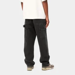 Store Dobbelt Knaebukser - Denim | Sort (Stenvasket) Mænd Denim