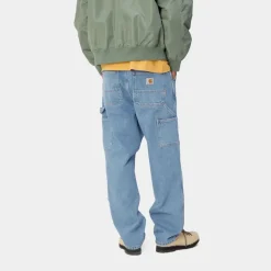 Fashion Dobbelt Knaebukser - Denim | Bla (Sten Bleget) Mænd Bukser