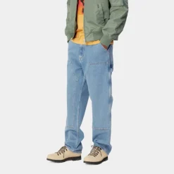 Fashion Dobbelt Knaebukser - Denim | Bla (Sten Bleget) Mænd Bukser