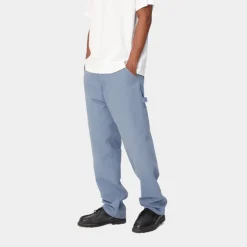 Fashion Enkelt Knae Bukser | Bay Blue (Aeldret Laerred) Mænd Bukser