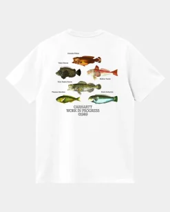 Fashion Fisk T-Shirt | Hvid Mænd T-Shirts Og Poloer