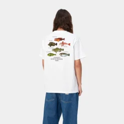 Fashion Fisk T-Shirt | Hvid Mænd T-Shirts Og Poloer