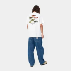 Fashion Fisk T-Shirt | Hvid Mænd T-Shirts Og Poloer