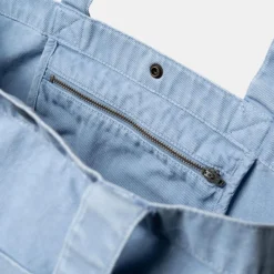 Outlet Garnison Tote | Frostet Bla (Stenfarvet) Tasker