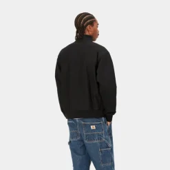 Discount Half Zip American Script Sweatshirt | Sort Mænd Sveder