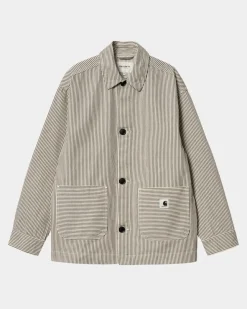 Best Sale Haywood Stripe Coat | Voks / Sort Kvinder Jakker