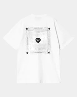 Clearance Hjerte Bandana T-Shirt | Hvid Sort Mænd T-Shirts Og Poloer