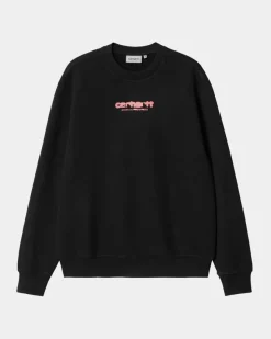 Shop Ink Bleed Sweatshirt | Sort/Pink (Stenvasket) Mænd Sveder