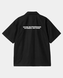 Clearance Link Script Skjorte | Sort Mænd Skjorter