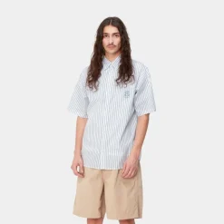 Fashion Linus Stripe Kortaermet Skjorte | Blege Mænd Skjorter