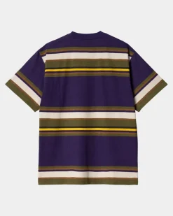 Cheap Morcom Stripe T-Shirt | Tyrian Mænd T-Shirts Og Poloer