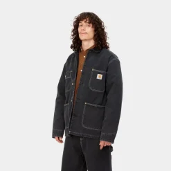 Online Og Chore Coat (Vinter) - Denim | Sort (Stenvasket) Mænd Jakker & Veste