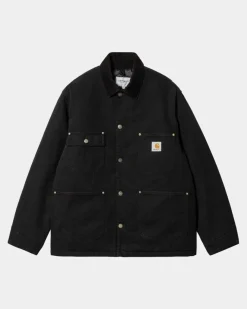 Flash Sale Og Chore Coat (Vinter) | Sort (Aeldet Laerred) Mænd Jakker & Veste