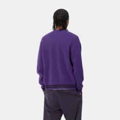 Cheap Onyx Cardigan | Tyrian / Sort Mænd Trøjer