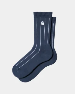 New Orlean Stripe Sokker | Bla / Hvid Mænd Tilbehør