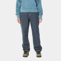 Store Orlean Stripe-Bukser Til Kvinder | Bla/Hvid (Stenvasket) Kvinder Bukser