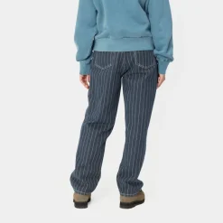 Store Orlean Stripe-Bukser Til Kvinder | Bla/Hvid (Stenvasket) Kvinder Bukser