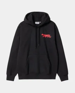 Flash Sale Rocky Script Sweatshirt Med Haette | Sort Mænd Sveder