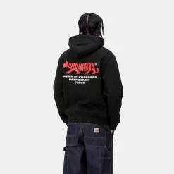 Flash Sale Rocky Script Sweatshirt Med Haette | Sort Mænd Sveder