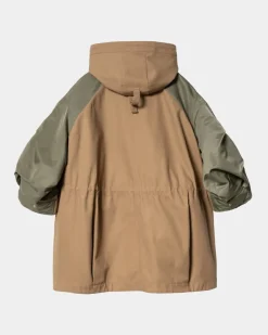 Outlet Sacai X And X Nylon Twill Frakke | Beige / Khaki Kvinder Jakker
