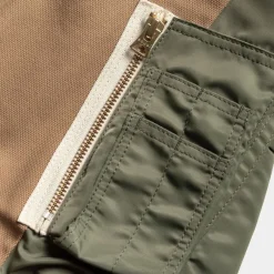 Outlet Sacai X And X Nylon Twill Frakke | Beige / Khaki Kvinder Jakker