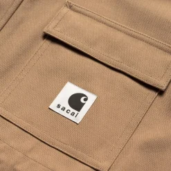 Outlet Sacai X And X Nylon Twill Frakke | Beige / Khaki Kvinder Jakker