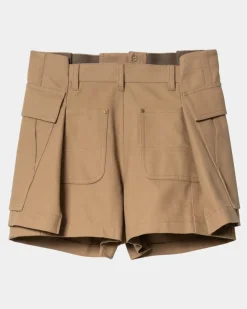 Cheap Sacai X Andeshorts Til Kvinder | Beige Kvinder Shorts