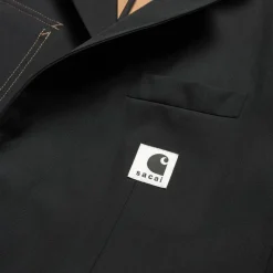 Discount Sacai X Suiting Bonding Coat | Sort Mænd Samarbejde
