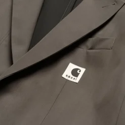 Cheap Sacai X Suiting Bonding Coat | Taupe Mænd Jakker & Veste