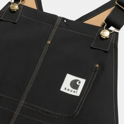 Best Sale Sacai X Suiting Bonding Dress Til Kvinder | Sort Kvinder Kjoler & Nederdele