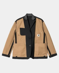 Online Sacai X Suiting Bonding Jacket | Sort Mænd Jakker & Veste