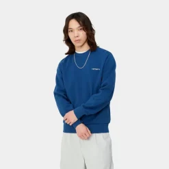 Online Script Broderi Sweatshirt | Aeldre Mænd Sveder