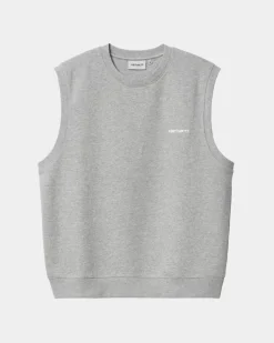 Hot Script Vest Sweatshirt | Gra Lyng Mænd Sveder