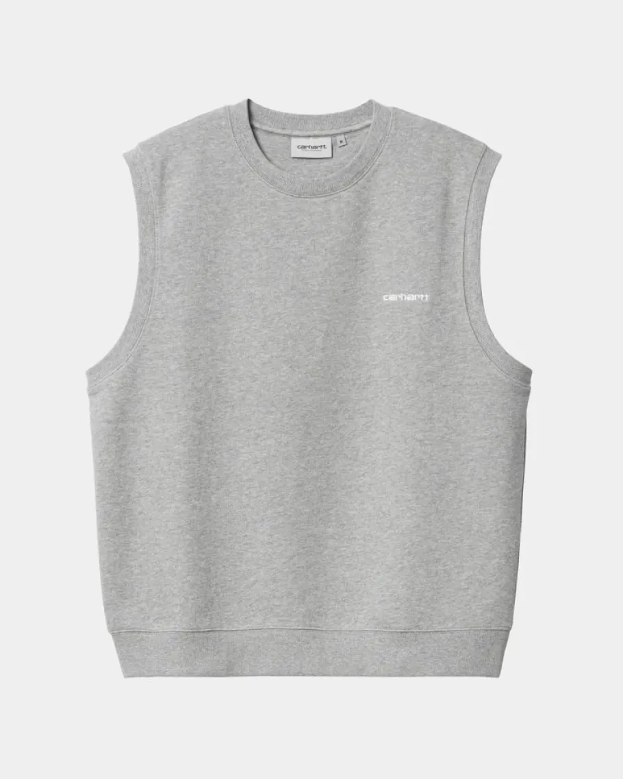 Hot Script Vest Sweatshirt | Gra Lyng Mænd Sveder