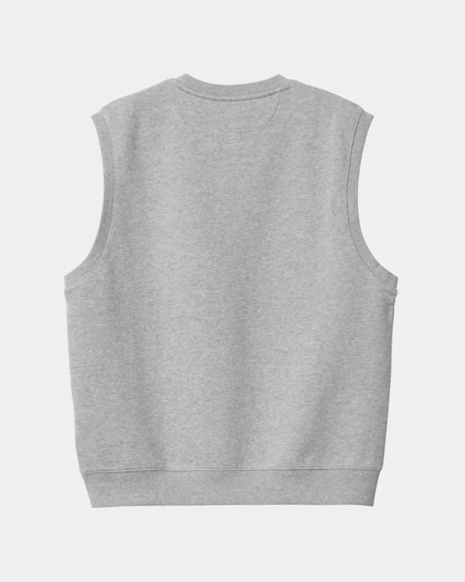 Hot Script Vest Sweatshirt | Gra Lyng Mænd Sveder